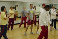 Intern aerobics class