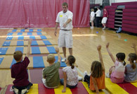 Student intern asking questions to students