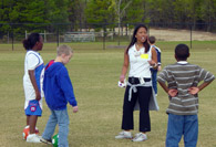 Intern teaching students