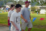 Students walking on sidewalk